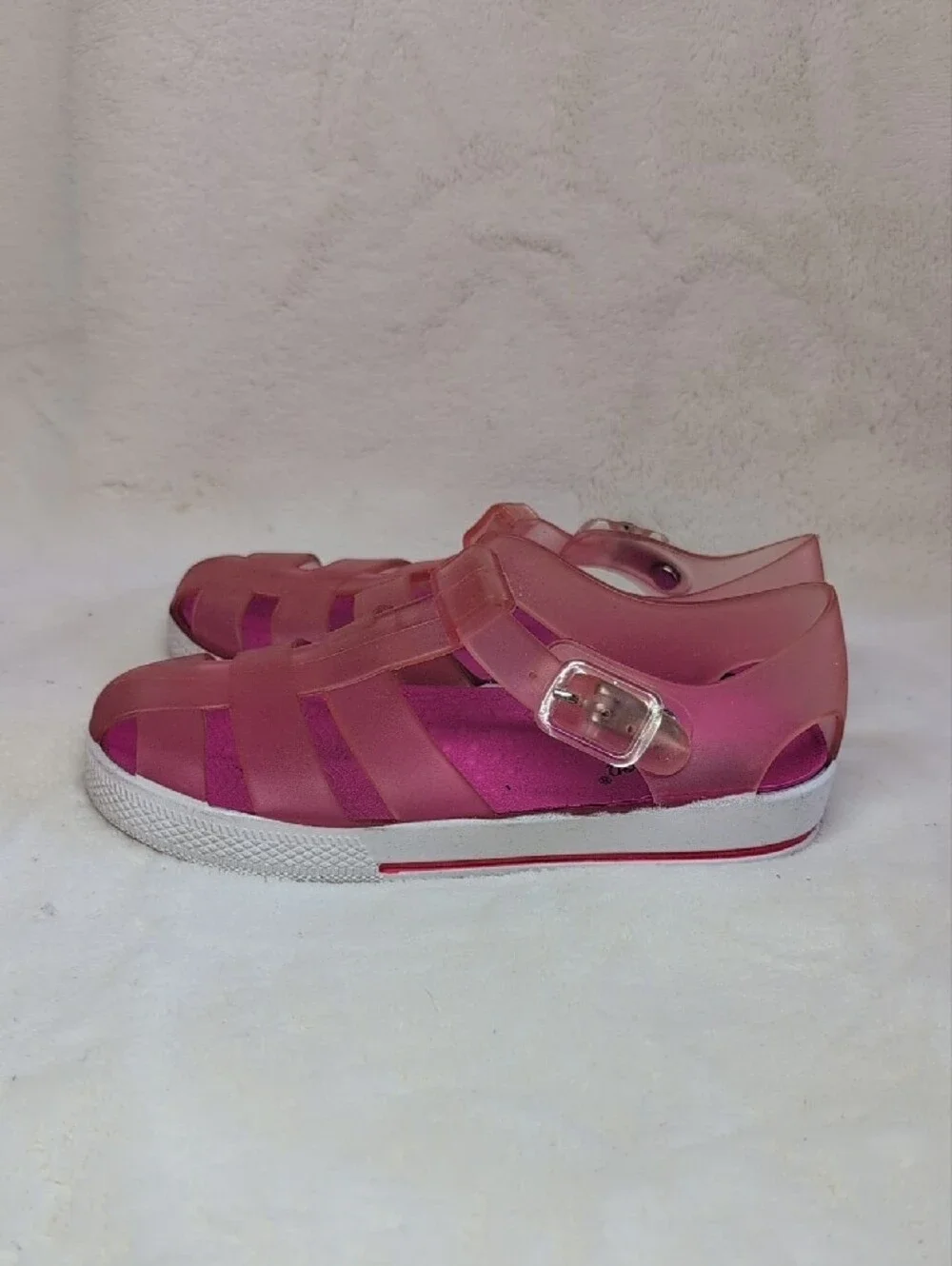 Jellypop Girls' Pink Jelly Strap Sandals
